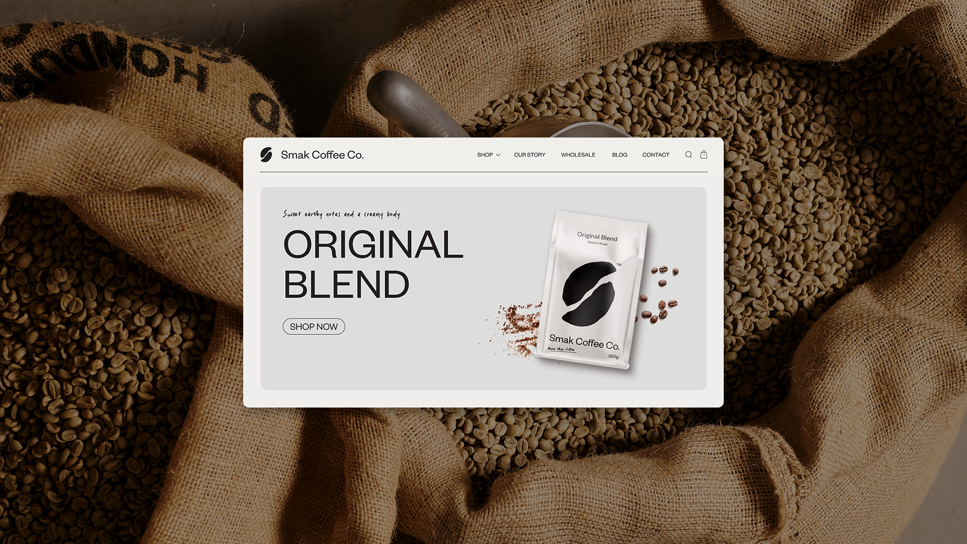 SMAK Coffee Co website and digital by MILK Studio, Stellenbosch
