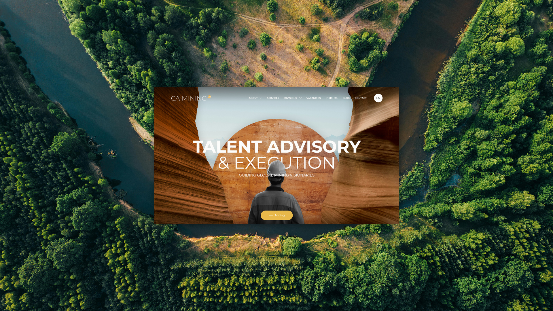 CA Mining website development by MILK Studio, Stellenbosch